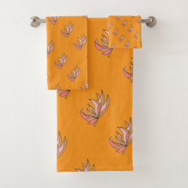 Conjunto De Toalhas Root Plant On Orange