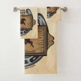 Conjunto De Toalhas Roping Cowboy ADD NAME Western Family Horse Rankin