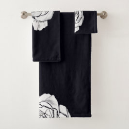 Conjunto De Toalhas Rosa branca