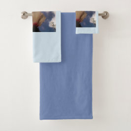 Conjunto De Toalhas Rosa branca