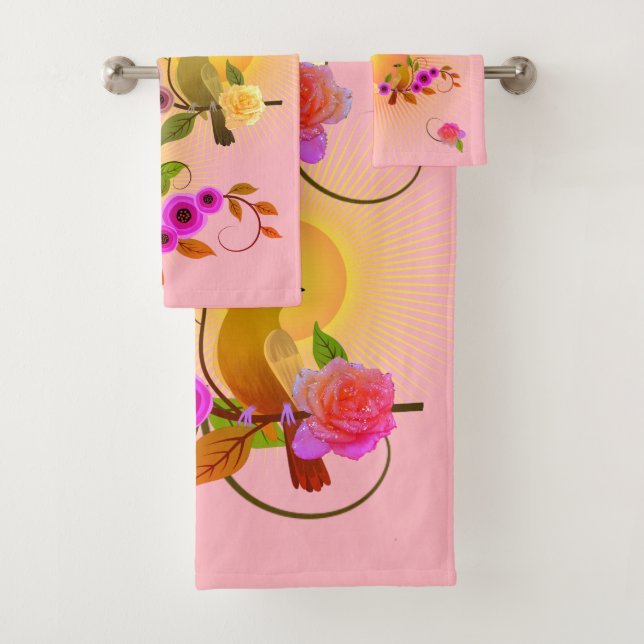 Conjunto De Toalhas Rosa claro - Coletor de Largas e Banho Solar (Insitu)