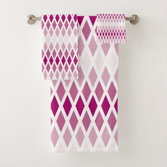Conjunto De Toalhas Rosa Diamond Ombre (Insitu)