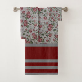 Conjunto De Toalhas Rosa Floral do Luxury Modern Vintage