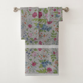 Conjunto De Toalhas Rosa Floral do Luxury Modern Vintage