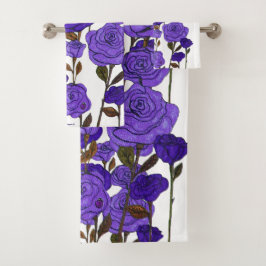 Conjunto De Toalhas Rosa Garden