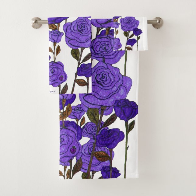 Conjunto De Toalhas Rosa Garden (Insitu)