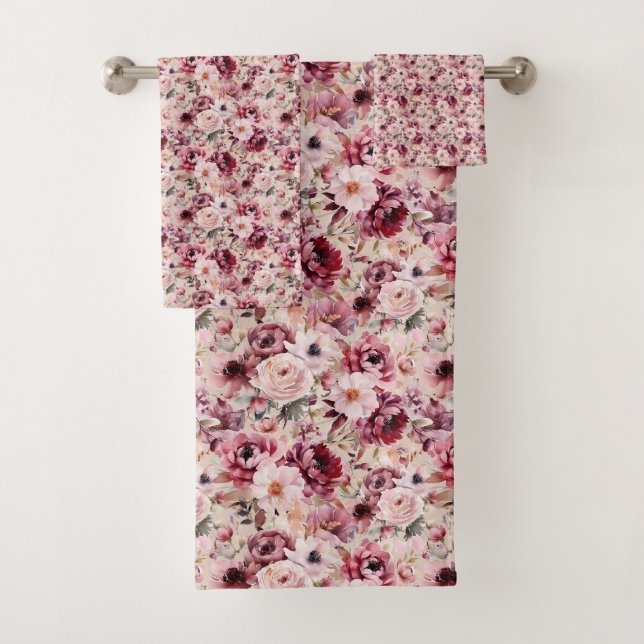 Conjunto De Toalhas Rosa Garden Bath Towels (Insitu)