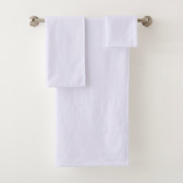Conjunto De Toalhas Rosa Lavanda Suave Cor Sólida Pastel Branco Pálido
