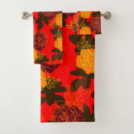 Conjunto De Toalhas Rosa ousado moderno