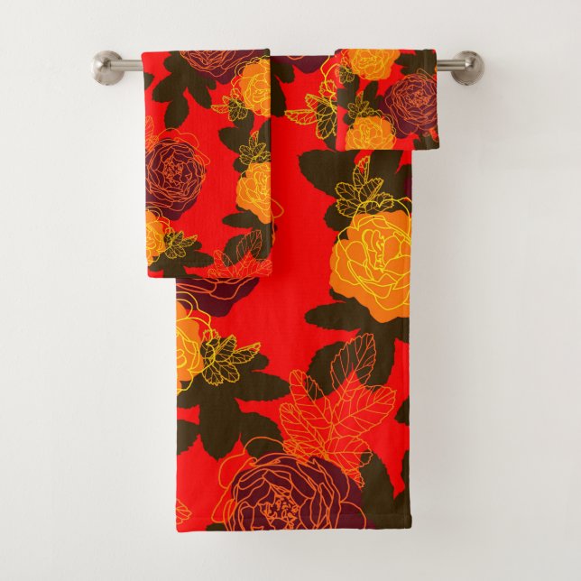 Conjunto De Toalhas Rosa ousado moderno (Insitu)