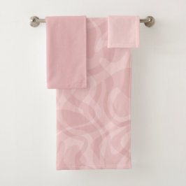 Conjunto De Toalhas Rosa Rosa