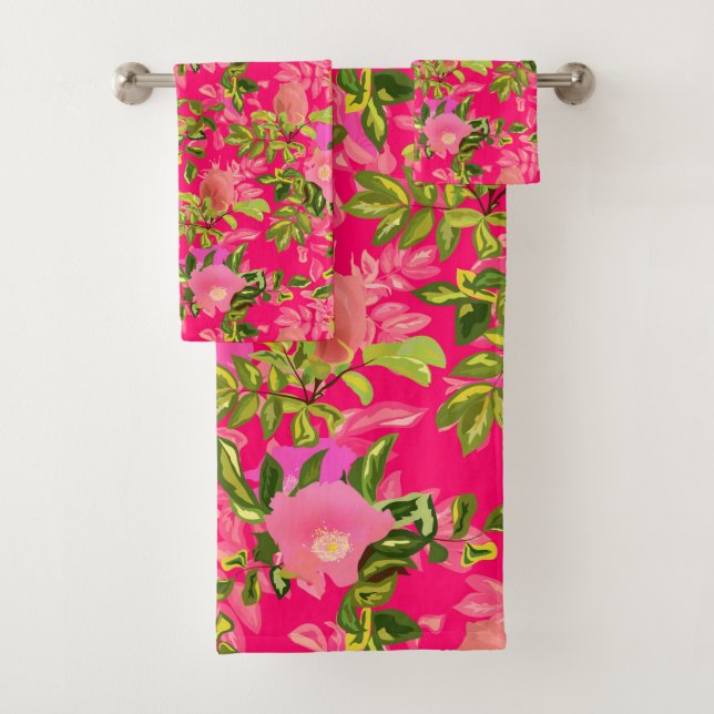 Conjunto De Toalhas Rosa rosa rosa, quadril rosa (Insitu)