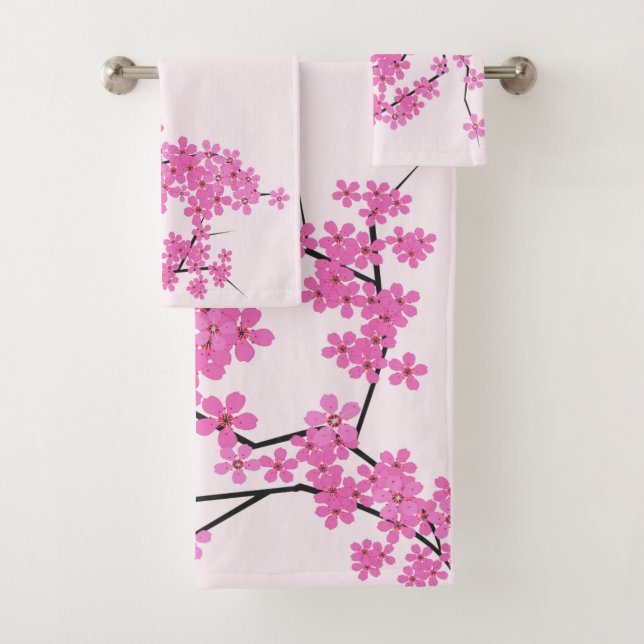 Conjunto de Toalhas Rosa Super Pálidas do Flor de  (Insitu)