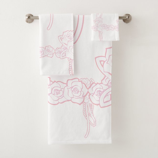 Conjunto De Toalhas Rosas (Insitu)