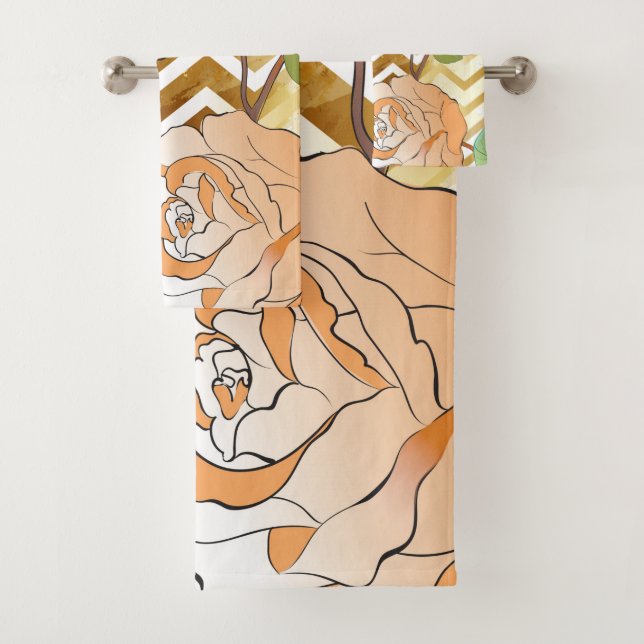 Conjunto De Toalhas Rosas 28 (Insitu)