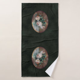 Conjunto De Toalhas Rosas Brancas