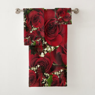Conjunto De Toalhas Rosas de carmim