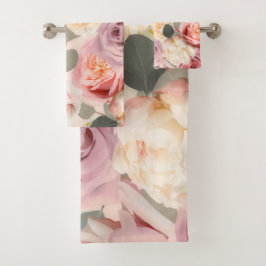 Conjunto De Toalhas Rosas de Chique Elegante Floral Cor-de-Rosa Dreamy