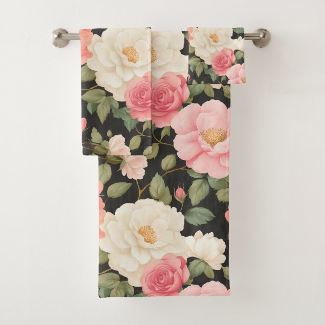 Conjunto De Toalhas Rosas de pasta mole Rosa Harmonia de Nó de Blush (Insitu)