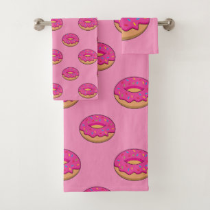 Conjunto De Toalhas Rosquinha de Morango com Cartoon de Sprinkles