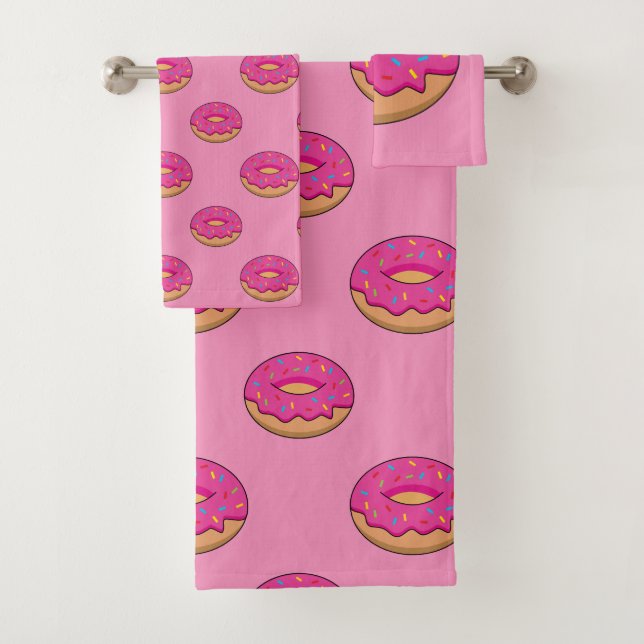 Conjunto De Toalhas Rosquinha de Morango com Cartoon de Sprinkles (Insitu)