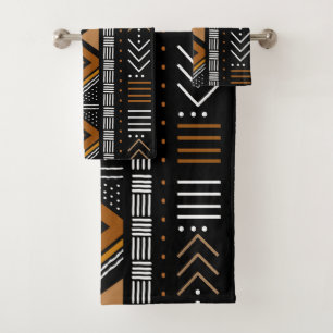 Conjunto De Toalhas Roupa de Lama do Estilo Bogolan Africano Inspirada