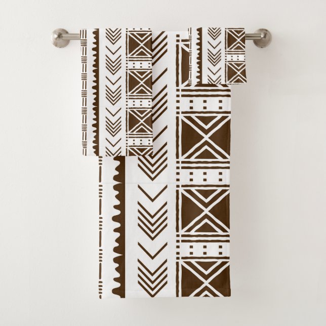 Conjunto De Toalhas Roupa de Lama do Estilo Bogolan Africano Inspirada (Insitu)