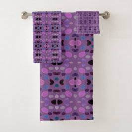 Conjunto de Toalhas Roxas do Designer