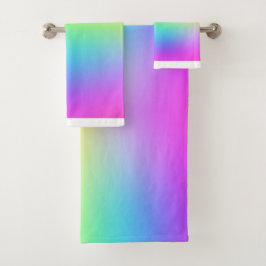 Conjunto De Toalhas Roxo Arco-Íris 3