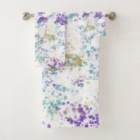 Roxo Azul Turquesa Dourado Grunge Moderno Splash