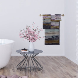 Conjunto De Toalhas Roxo e Dourado Moderno