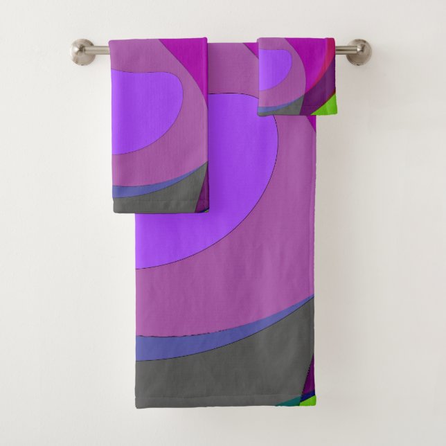 Conjunto De Toalhas Roxo E Verde 403 (Insitu)