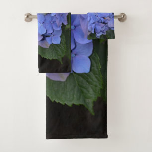 Conjunto De Toalhas Roxo Roxo Hidrangea macrofilla