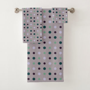 Conjunto De Toalhas Roxo, Teal e verde