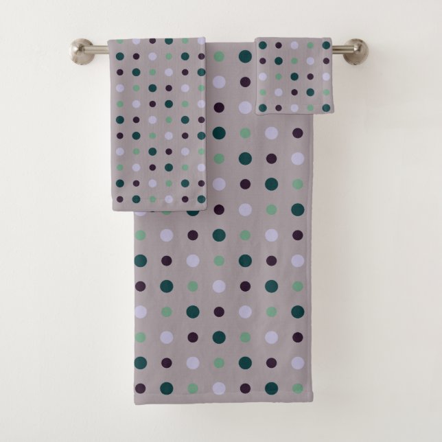 Conjunto De Toalhas Roxo, Teal e verde (Insitu)