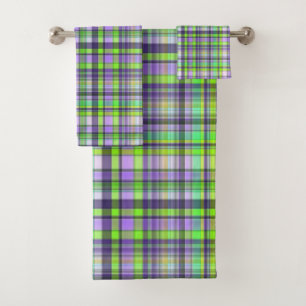 Conjunto De Toalhas roxo verde