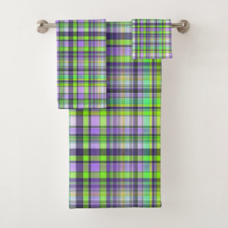 Conjunto De Toalhas roxo verde