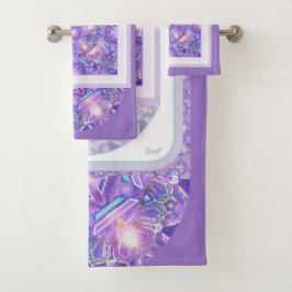 Conjunto De Toalhas Roxo W1