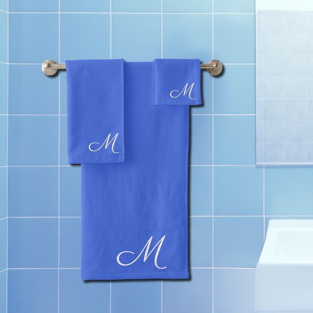 Conjunto De Toalhas   royal  blue  - monogrammed Towel (Criador carregado)