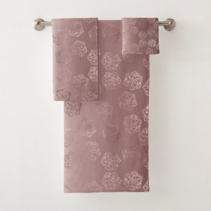 Conjunto De Toalhas RPG Luxe   Mauve Sheen Fantasy Tabletop Gamer Dice