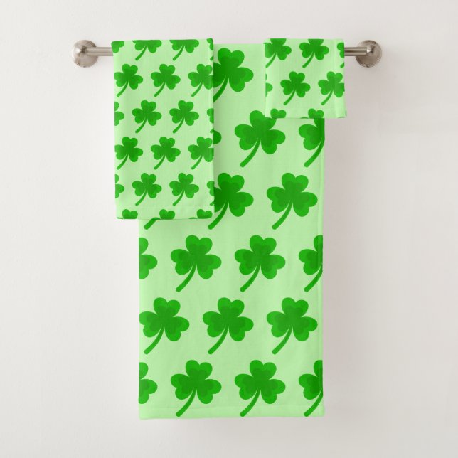 Conjunto De Toalhas Rua do dia de Patrick Shamrock Pote do Dourado Nó  (Insitu)