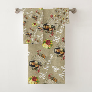 Conjunto De Toalhas Rua Teresa de Avila Santo católica Therese