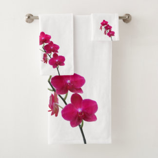 Conjunto De Toalhas Ruby Red Orchids Bath Towers