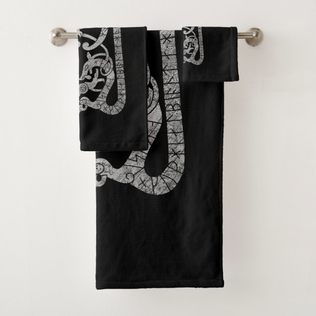 Conjunto De Toalhas Runestone velho de viquingue do sueco (Insitu)