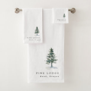 Conjunto De Toalhas Rustic Pine Tree Motel Guest