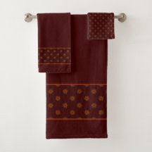 Rustic Terracotta Orange Modern Mandala Patterno