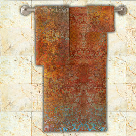 Conjunto De Toalhas Rusty, Verdigris, Grunge Steampunk