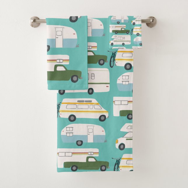 Conjunto De Toalhas RV Campervan vanlife Motorhome Trailer PERSONALIZA (Insitu)