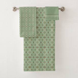Conjunto De Toalhas Sábio clássico elegante & teste padrão floral d