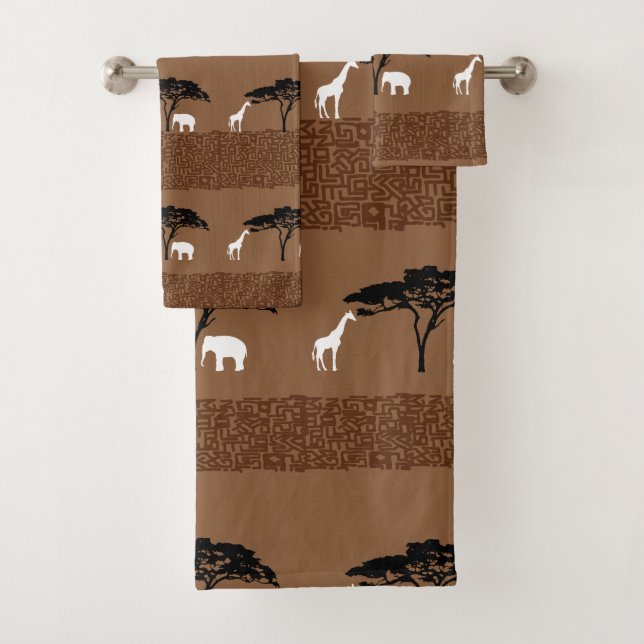 Conjunto De Toalhas Safari Africano (Insitu)